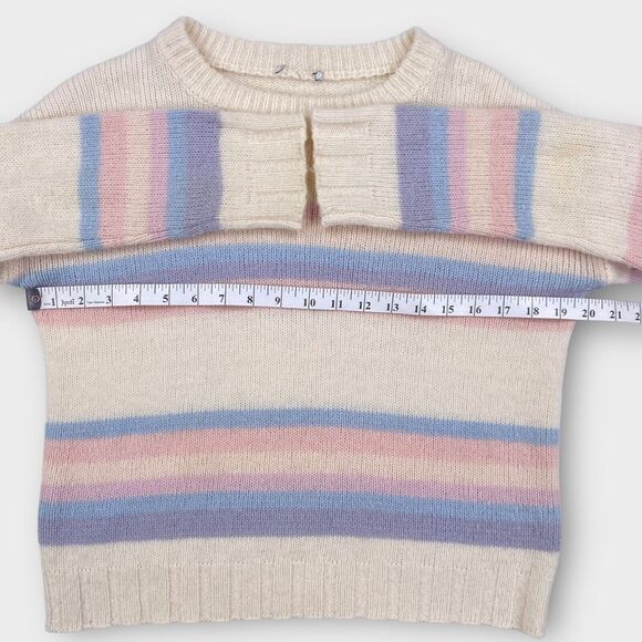 $188 Rails Sweater Womens X-Small Lani Sunset Striped Wool Alpaca Cream Colorful - Picture 7 of 14